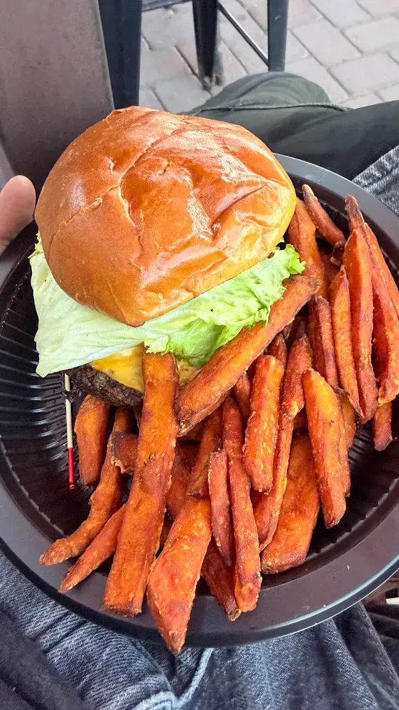 Hideaway cheeseburger at Cave Creek Roadhouse