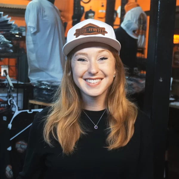 Leather Patch White Hideaway Hat