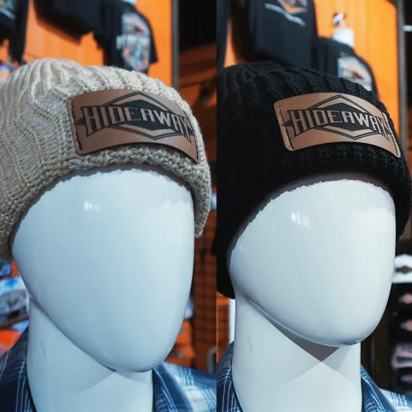 Leather Logo Beanie