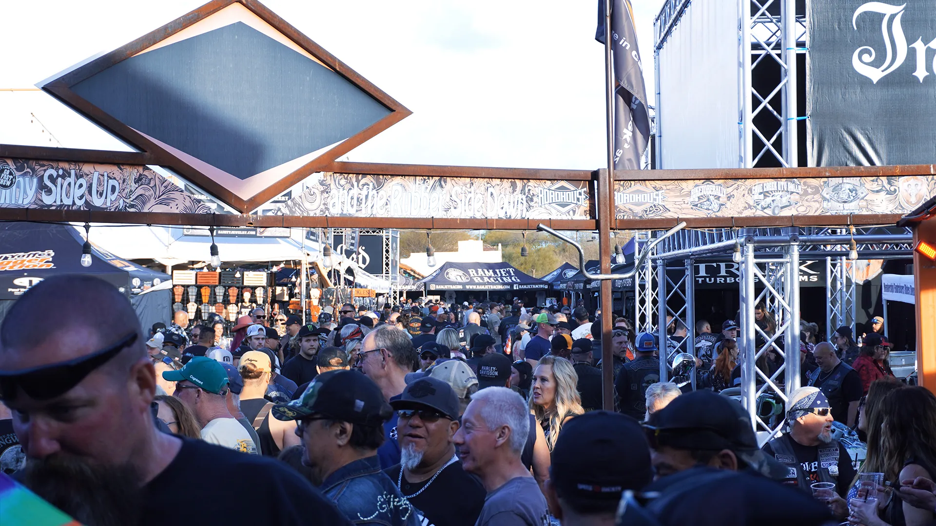The Hideaway - Roadhouse diamond over a crowd during Cave Creek Bike Week 2025