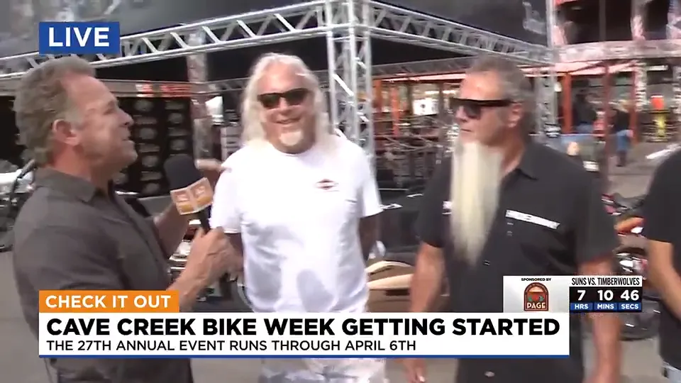Sneak Peek at Cave Creek Bike Week 2025 with Mark Bradshaw and Tumbleweed on AZFamily.com